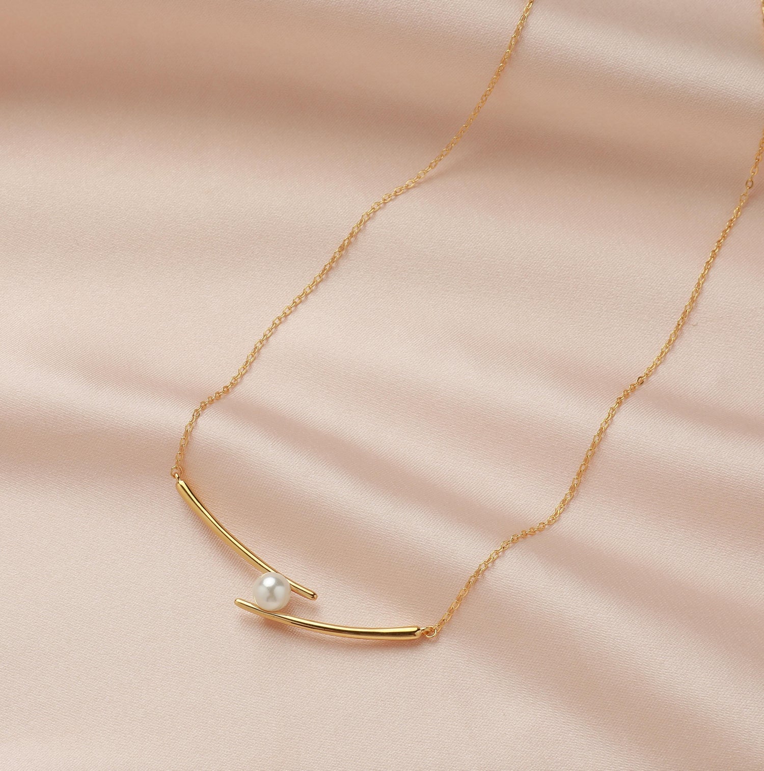 Chopsticks Pearl Necklace