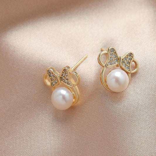 Bowknot Freshwater Pearl Earrings