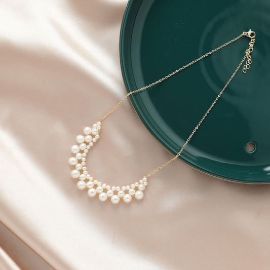 Multi-layer Smile Pearl Necklace