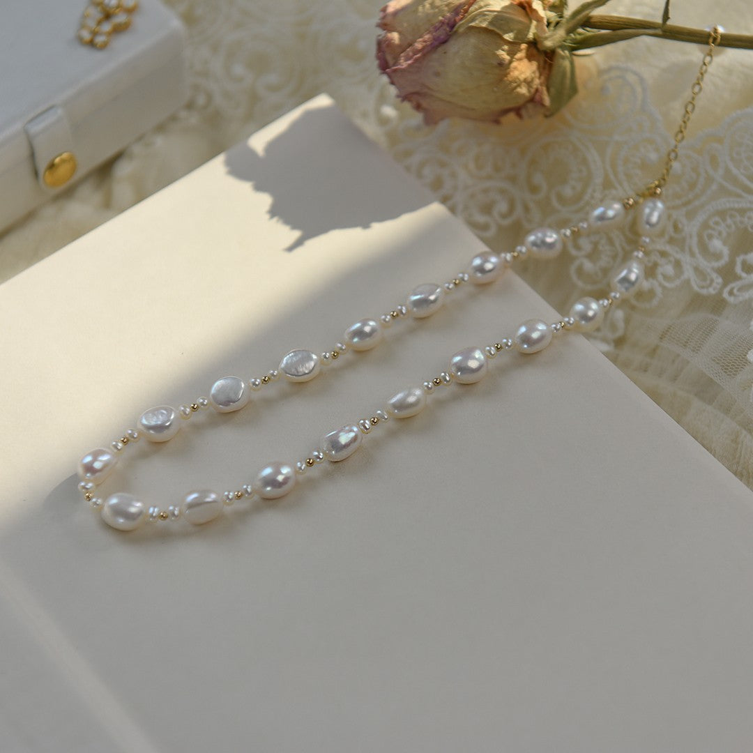 Vintage Chic Freshwater Baroque Pearl Necklace