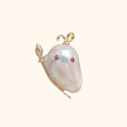 Cute Elf Freshwater Baroque Pearl Pendant